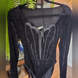 VINTAGE Velvet Corset/Bodysuit